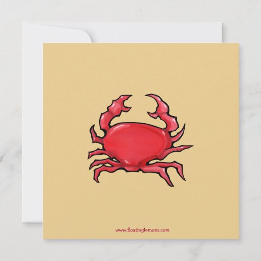 レッドカニサンド誕生日招待状 招待状 (裏面)