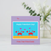 レッドカニハートフレンドシップキッズバレンタインデー シーズンカード (スタンド正面)