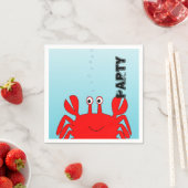 レッドカニビーチパーティー誕生日またはオープンハウス スタンダードカクテルナプキン (インサイチュ)