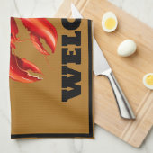 レッドカニロブスターレストランウェルカムショップペルソナリ キッチンタオル (四つ折り)