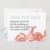 レッドカニ日付を保存 案内ポストカード (正面/裏面)