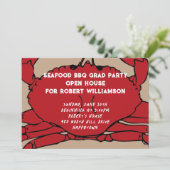 レッドカニ煮沸BBQパーティー卒業招待状 招待状 (スタンド正面)