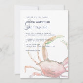 レッドカニ結婚式招待状 招待状 (正面)