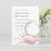 レッドカニ結婚式招待状 招待状 (スタンド正面)