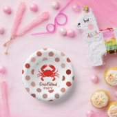 レッドカニ魚介類航海の水玉模様パーティー ペーパーボウル (パーティー)