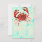 レッドカニ エレガントビーチパーティー テーブルナンバーカード 招待状 (裏面)