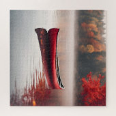 レッドカヌオンオータムレイク ジグソーパズル (横)