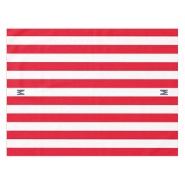 レッドカバナストライプ&ネイビパーソナライズされたーモノグラム テーブルクロス