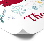 レッドカパーソナライズされたニシーライフマリンライフ海 ポスター (角)