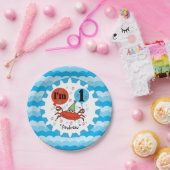 レッドカパーソナライズされたニ1歳誕生日紙プレート ペーパープレート (パーティー)