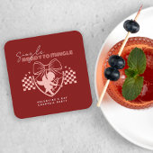 レッドカピッドシングルスバレンタインデーパーティー スクエアペーパーコースター