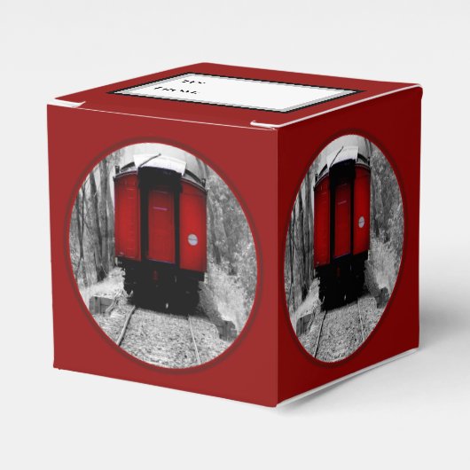 レッドカファッションドボース付き古い蒸気機関車Bをお願い フェイバーボックス (正面サイド)