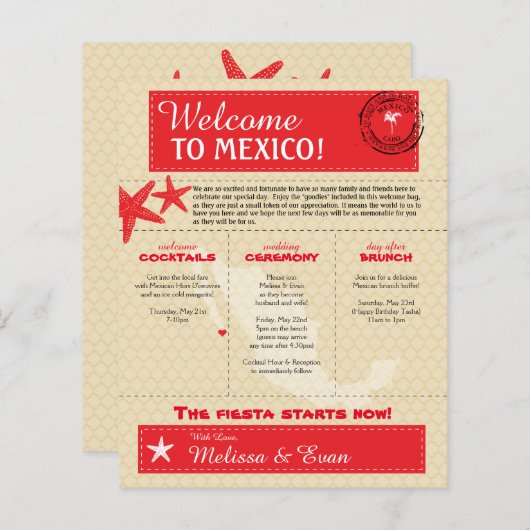 レッドカボメキ結婚シコの歓迎レター (正面/裏面)