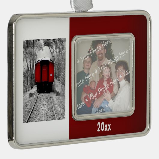 レッドカボースビクトリアンスチームオーナメント シルバープレートフレームオーナメント (右)
