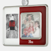 レッドカボースビクトリアンスチームオーナメント シルバープレートフレームオーナメント (左)