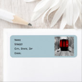 レッドカボースビクトリアン蒸気機関車 ラベル (インサイチュ)