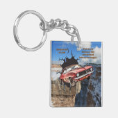 レッドカマロマウンテンクリフクリスチャン聖なる書物、 経典 キーホルダー (正面左)