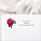 レッドカメリアフラワー差出人住所 ラベル (インサイチュ)