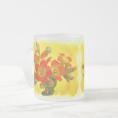 レッドカランチョー – 多肉日光 フロストグラスマグカップ (正面左)