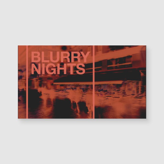 レッドカラーのデジタルアート： Blurry Nights (正面)