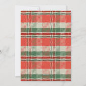 レッドカラーズプレイドミニマリストフォトホリデーカード シーズンカード (裏面)