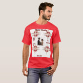 レッドカラー結婚ズ・カップル結婚お祝い Tシャツ (正面フル)