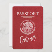 レッドカンクン結婚パスポート 招待状 (裏面)