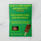 レッドカンザスカントリーホース誕生日グリーティングカード カード (内部)