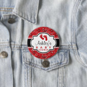 レッドカントリーペイズリーベビーシャワー 缶バッジ (インサイチュ)