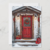 レッドカントリー素朴ドアリースプレゼントライト シーズンカード (正面)