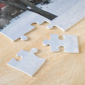 レッドカントリー素朴バーンウィンタースノーファームランドスケープ ジグソーパズル (側面)