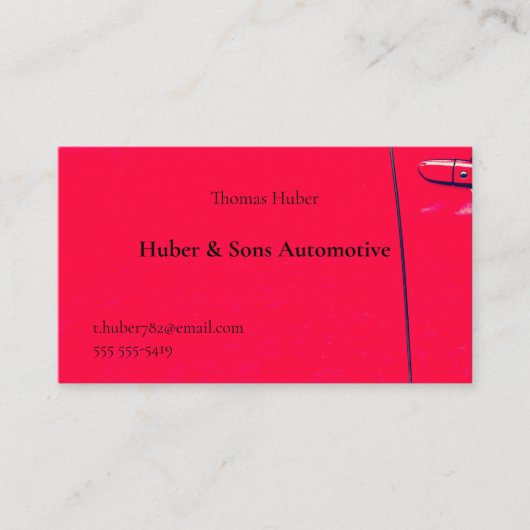 レッドカーのドア 名刺 (正面)