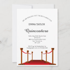 レッドカーエレガントペットキンセアニラスイート16カスタム 招待状