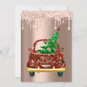 レッドカークリスマスブランチツリーバラドリップ 招待状 (裏面)