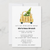 レッドカークリスマスブランチ夕食木金ゴールド白 招待状 (正面)