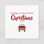 レッドカークリスマスリースホリデーカード エンクロージャーカード (裏面)