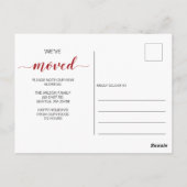 レッドカークリスマス引っ越しましたホリデーアナウンス ポストカード (裏面)