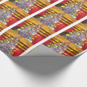 レッドカーテンクリスマスツリーのラッピング紙 ラッピングペーパー (角)