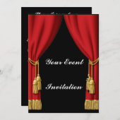 レッドカーテン招待状 招待状 (正面/裏面)