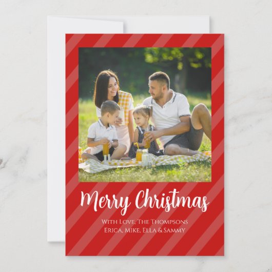 レッドカーディナル写真ホリデーカード シーズンカード (正面)