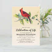 レッドカーディナル葬儀のお祝い 招待状 (スタンド正面)