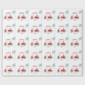 レッドカート付きゴルフ第1バースデーゴルフパーティー ラッピングペーパー (フラット)