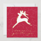 レッドカードにシックなクリスマスススススクエアダンサー シーズンカード (正面)