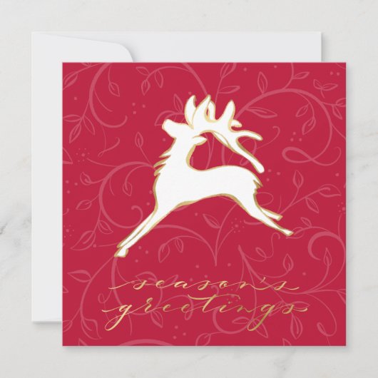 レッドカードにシックなクリスマスススススクエアダンサー シーズンカード (正面)
