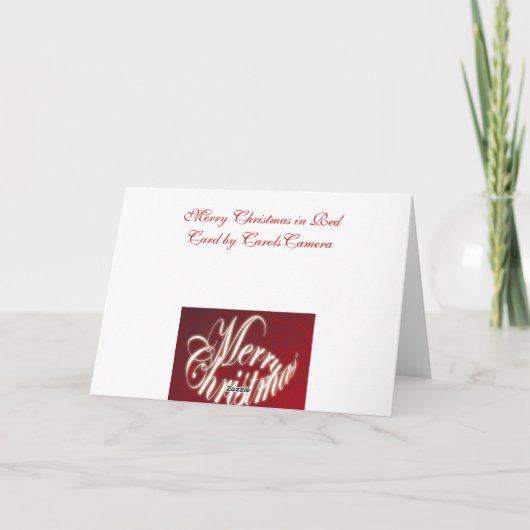 レッドカードのメリークリスマス シーズンカード (裏面)