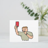 レッドカードサッカー審判 ポストカード (スタンド正面)