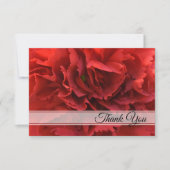 レッドカーネーションフローラありがとうございました悔やみや弔慰 サンキューカード (正面)