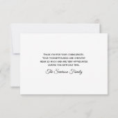 レッドカーネーションフローラありがとうございました悔やみや弔慰 サンキューカード (裏面)