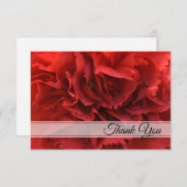 レッドカーネーションフローラありがとうございました悔やみや弔慰 サンキューカード (正面/裏面)
