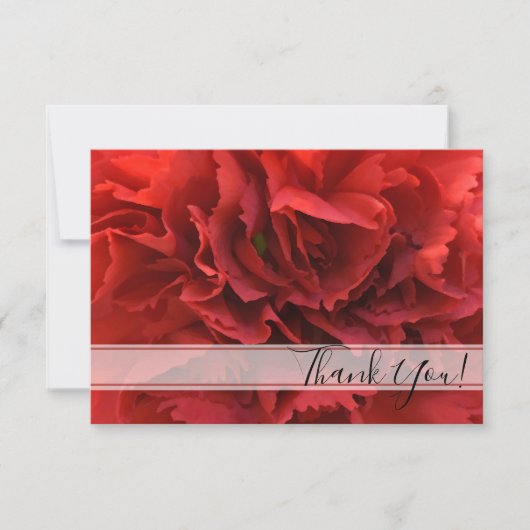 レッドカーネーションフローラありがとう サンキューカード (正面)